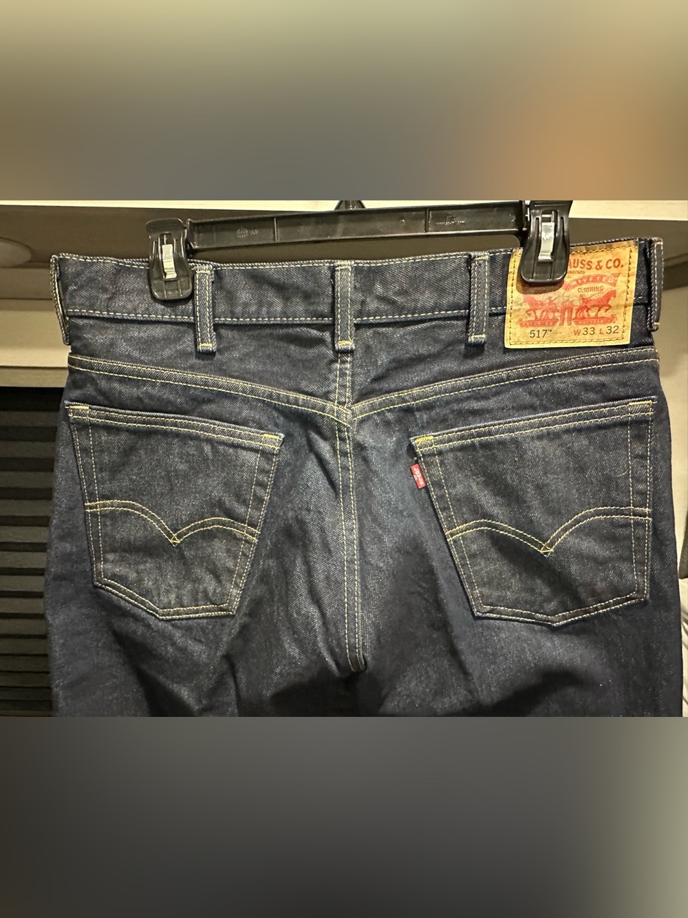 Levi's Men’s Dark Blue Slim Straight 517 Jeans 33 x 30